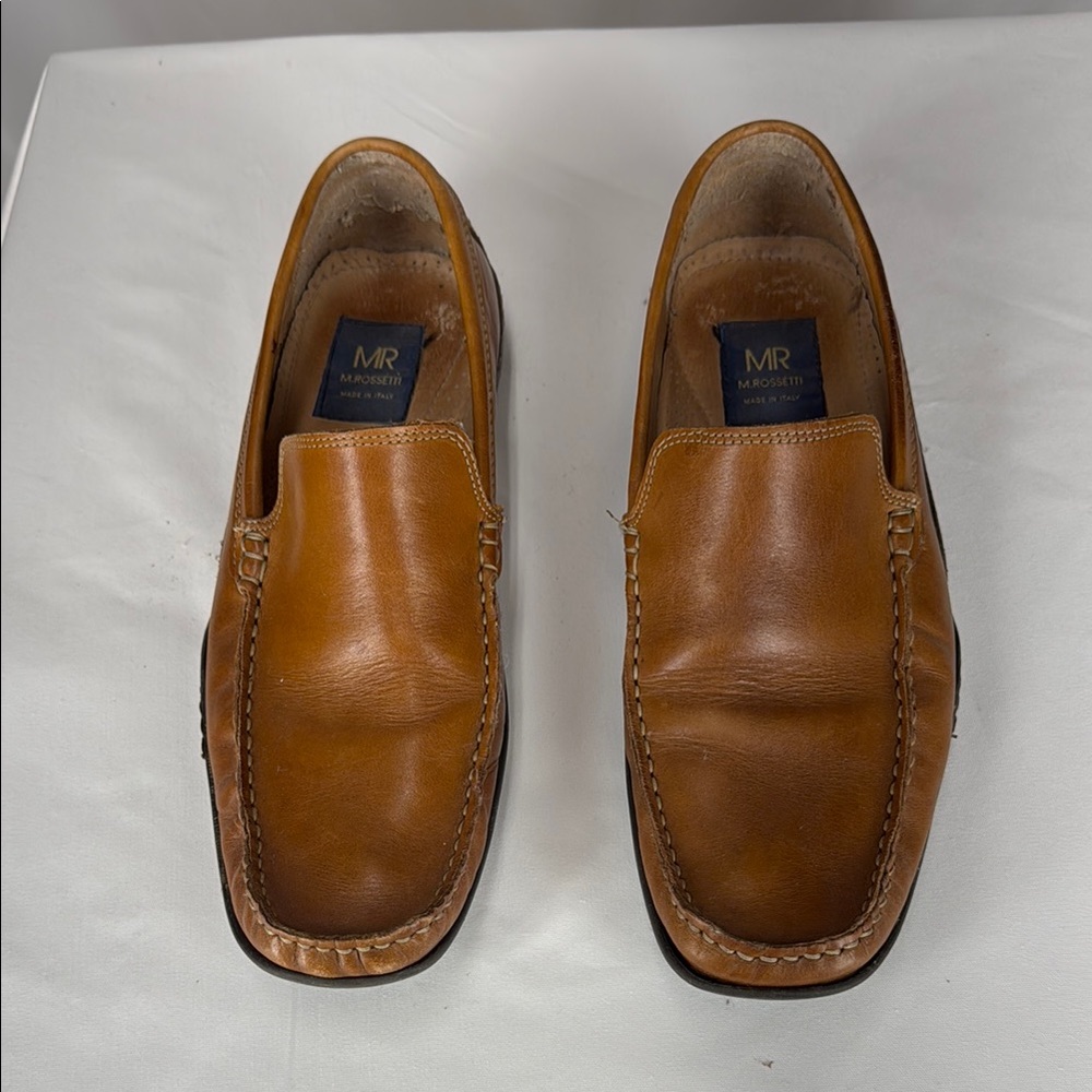 Rosetti Tan Leather Slip-On Loafers for Men